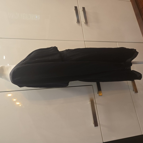 100% Silk Button Down Midi Shirt Dress Black Size 6 Womens - Picture 4 of 9